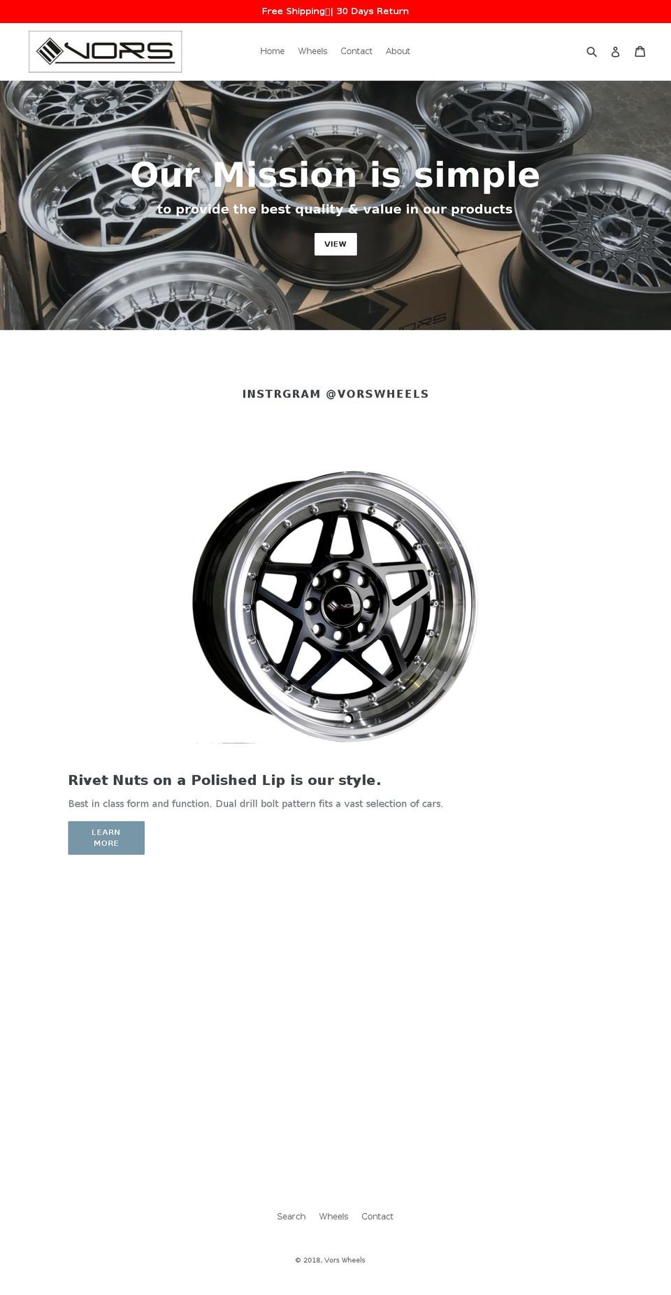 vorswheels.com — Shopify storefront screenshot