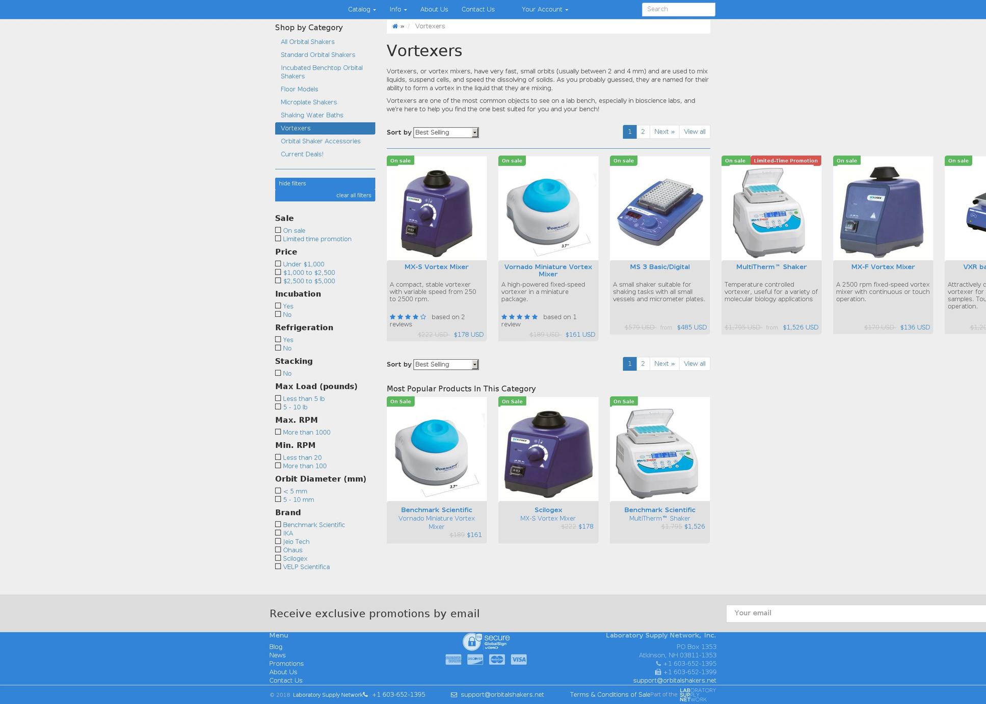 LabSupify BS3 Shopify theme site example vortexer.net