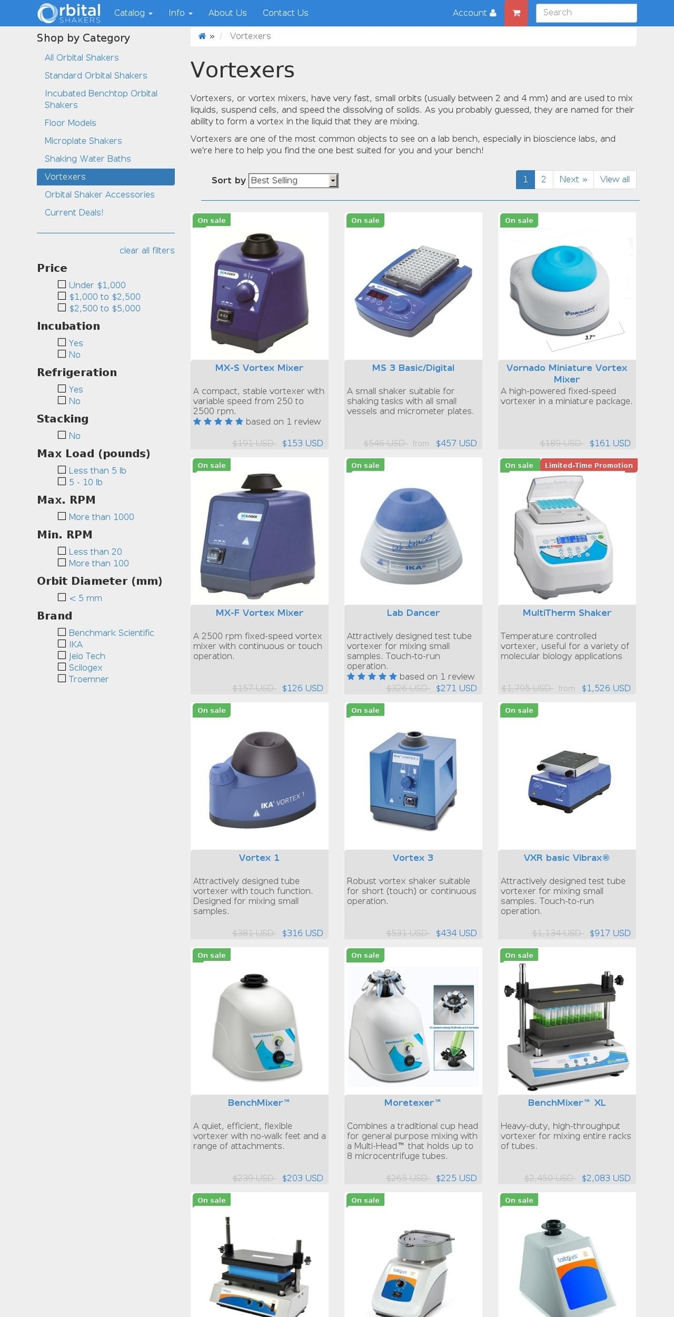 LabSupify BS3 Shopify theme site example vortexers.net