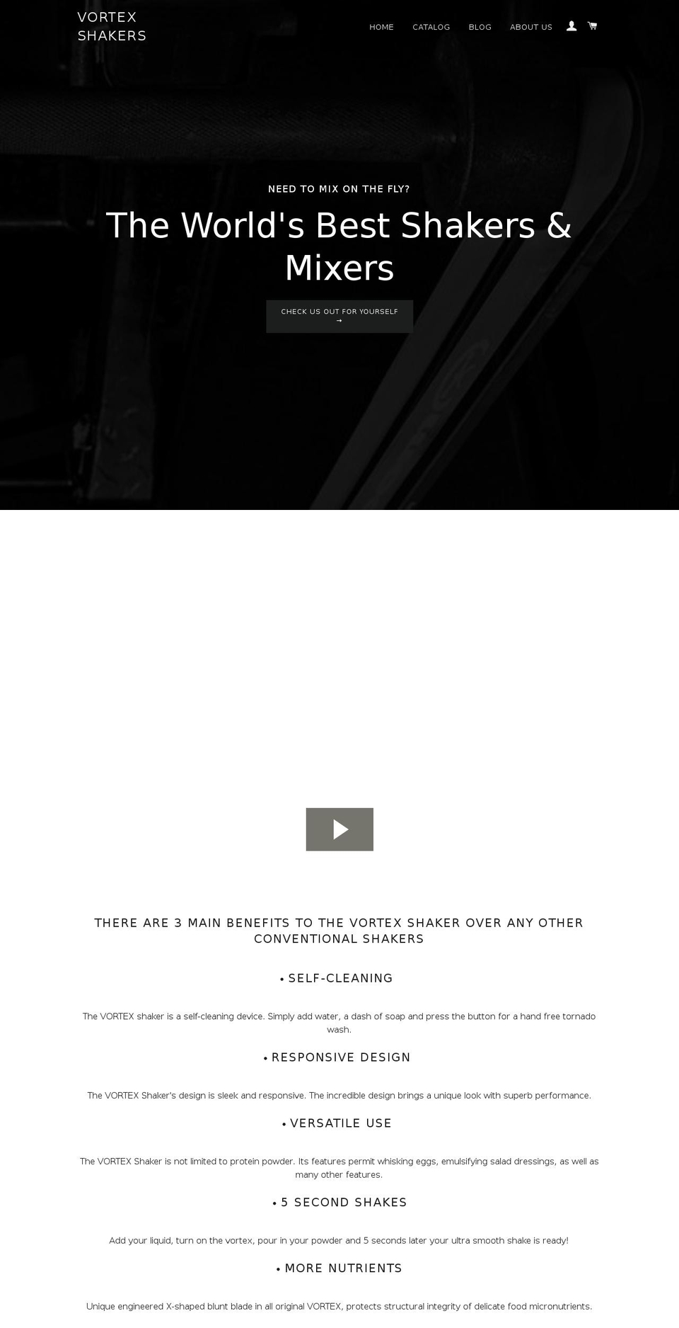 vortexshakers.com — Shopify storefront screenshot