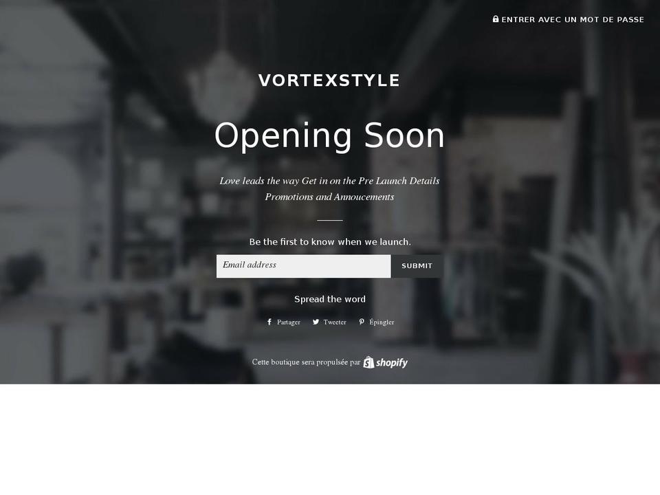 vortexstyle.com — Shopify storefront screenshot