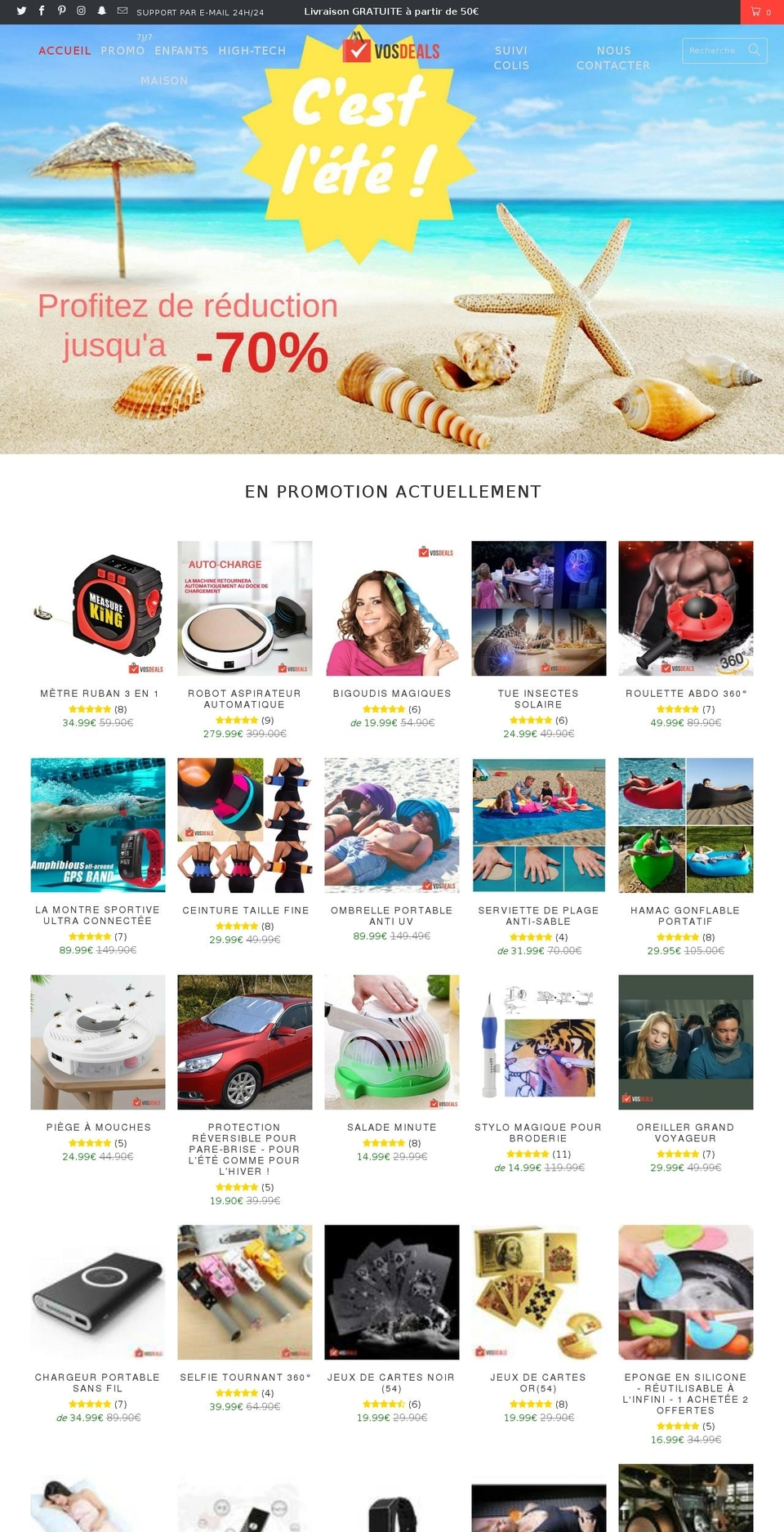 vosdeals.com — Shopify storefront screenshot
