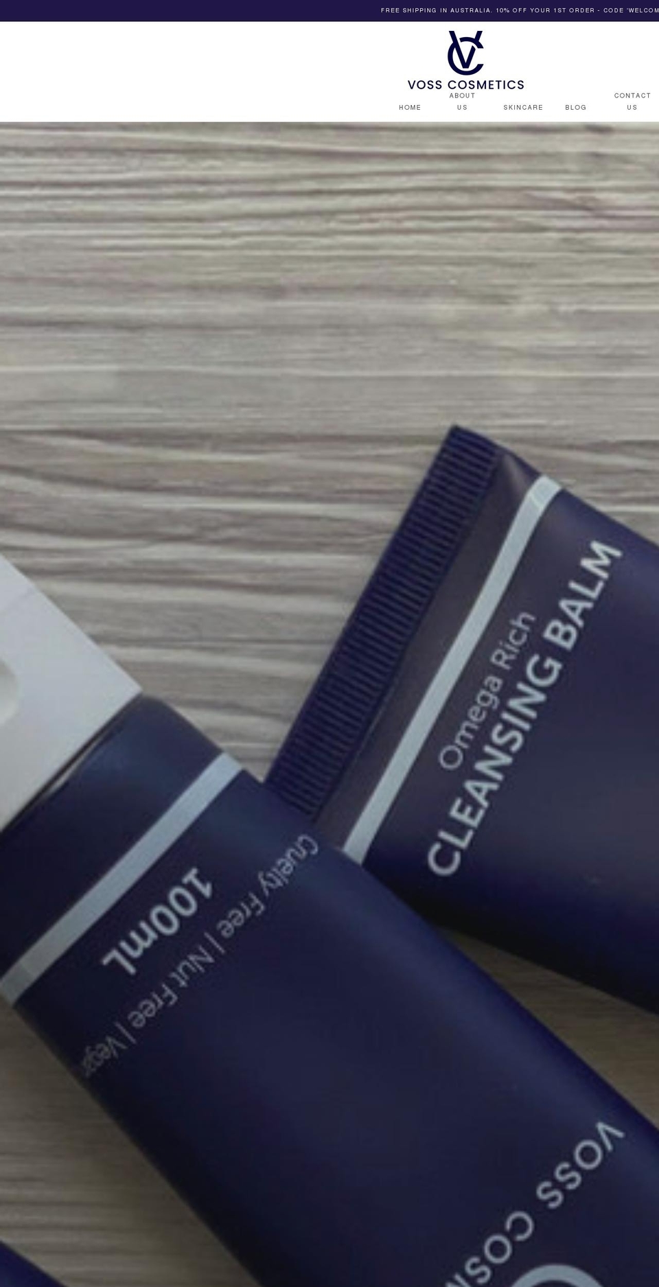 vosscosmetics.com shopify website screenshot