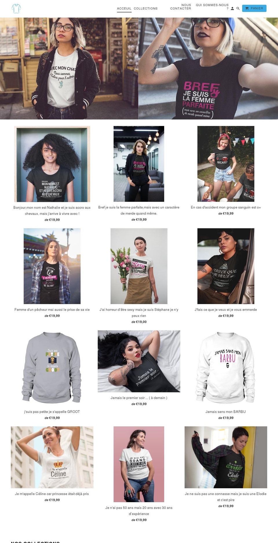 vostshirts.com — Shopify storefront screenshot