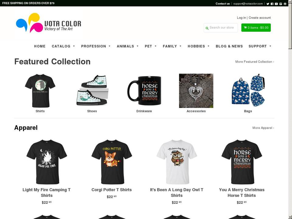 votacolor.com shopify website screenshot