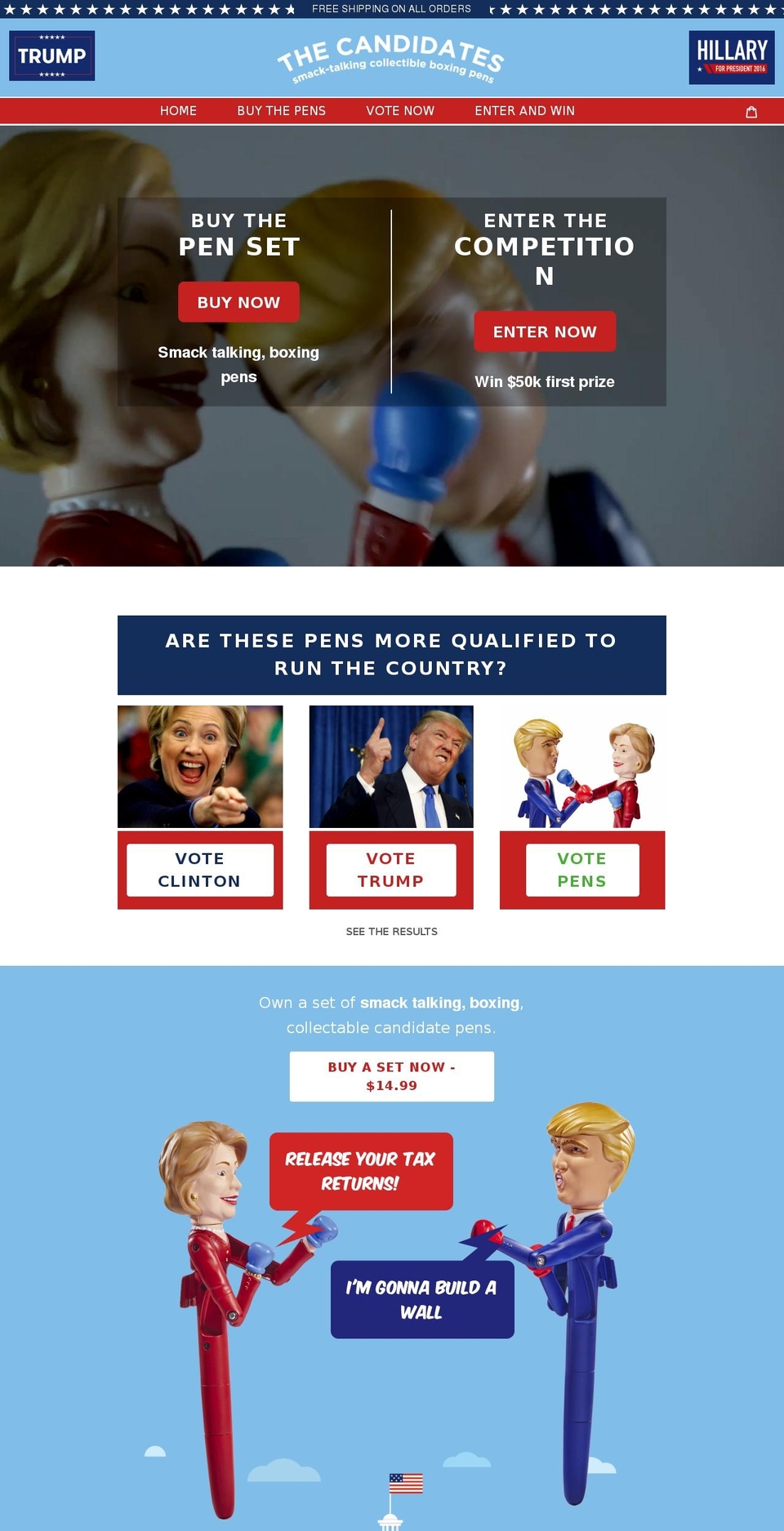 votepens.com — Shopify storefront screenshot