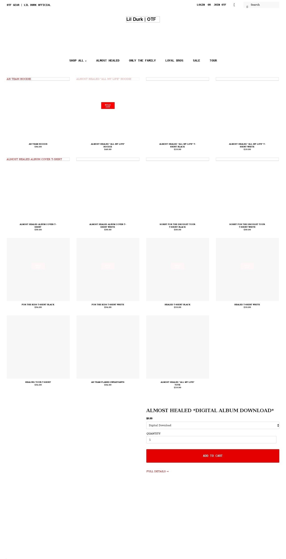 vothmerch.com shopify website screenshot