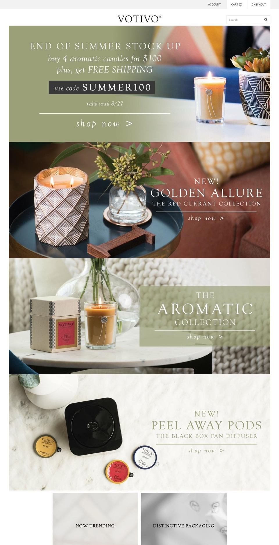 votivo.com shopify website screenshot