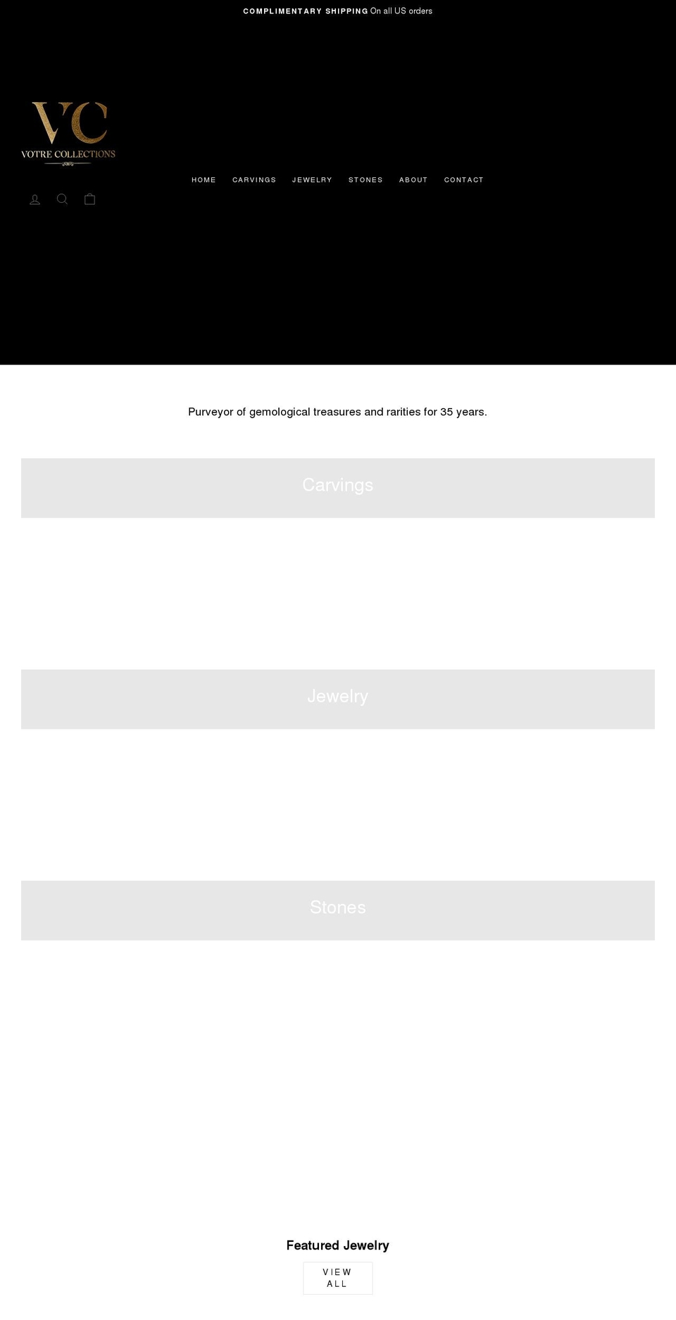 votrecollections.com shopify website screenshot