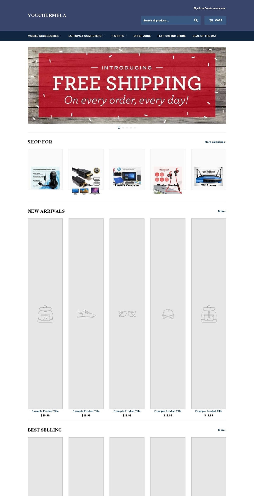 vouchermela.com — Shopify storefront screenshot