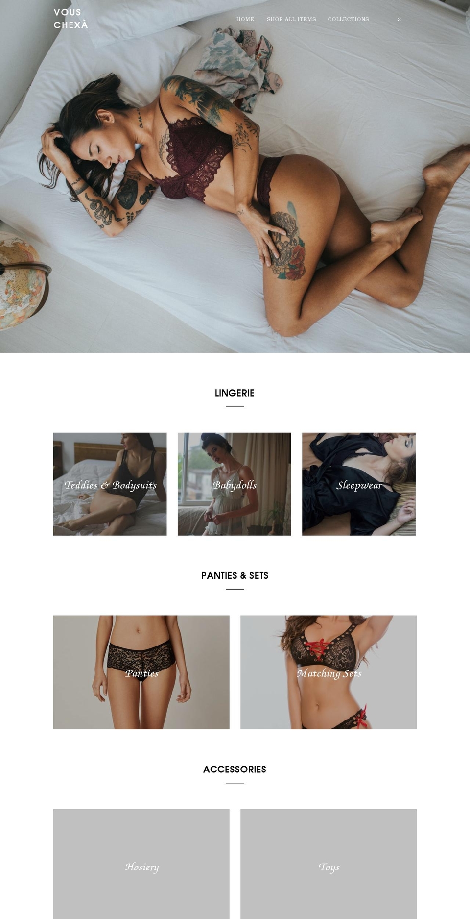 vouschexa.com shopify website screenshot