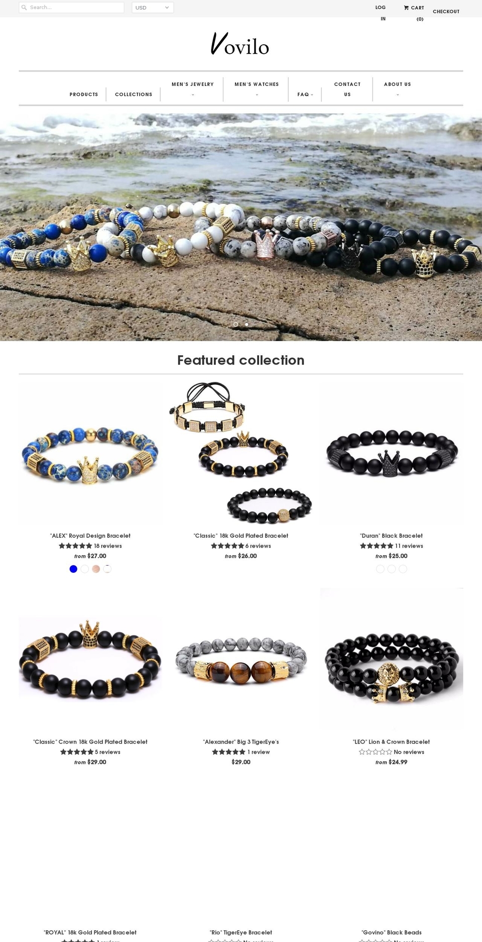 vovilo.com shopify website screenshot