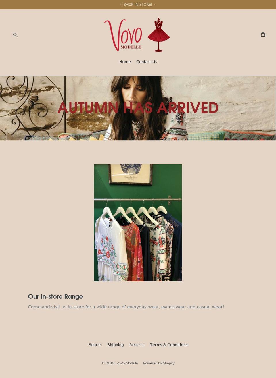 vovomodelle.com — Shopify storefront screenshot