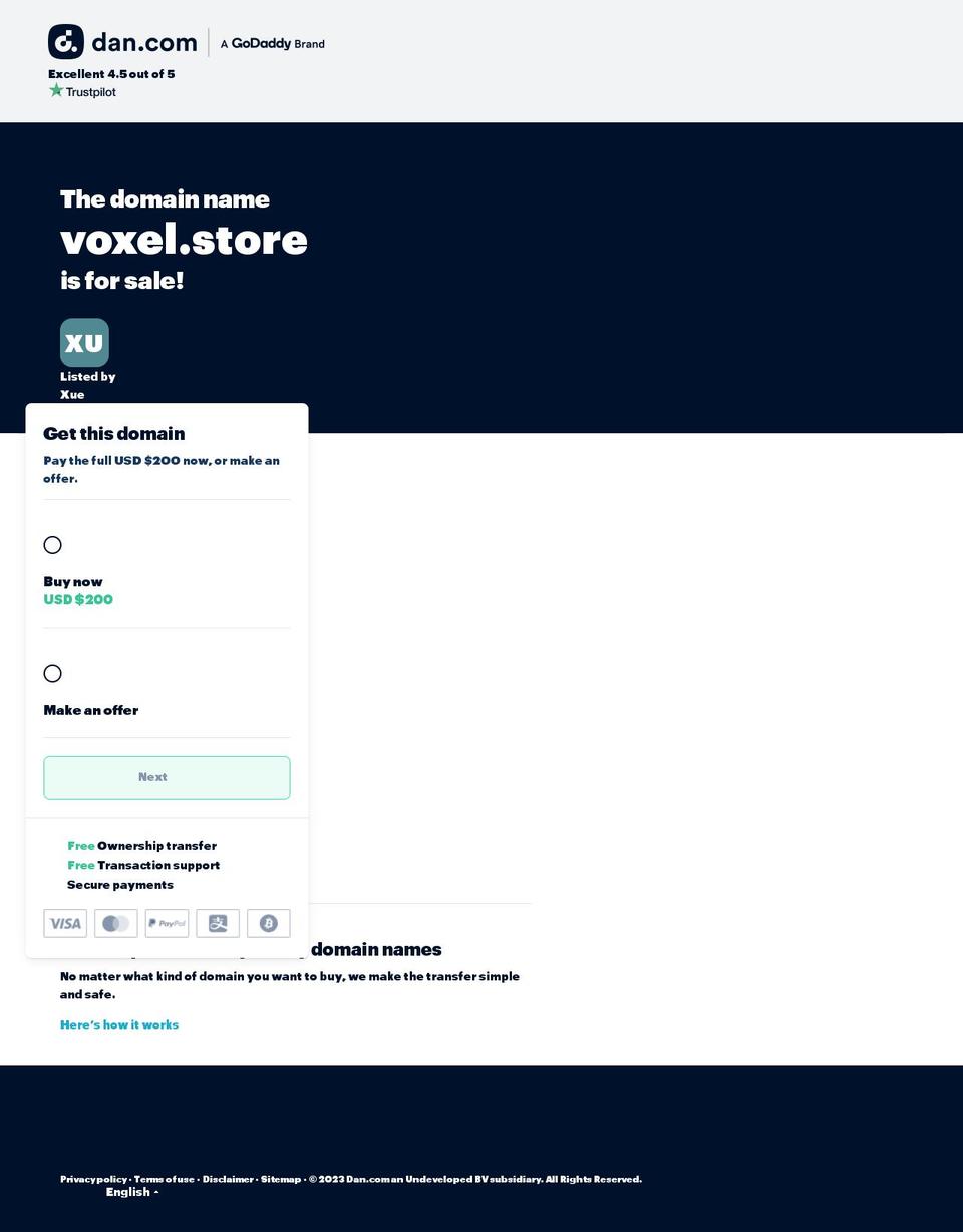 voxel.store shopify website screenshot