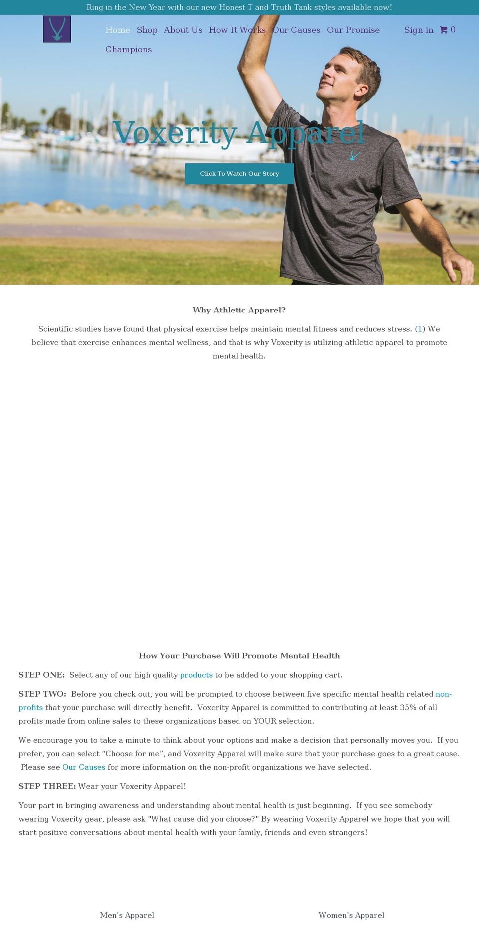 voxerityapparel.com shopify website screenshot