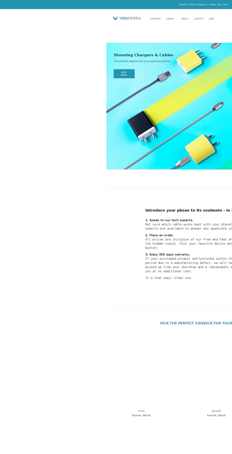 voxforth.com — Shopify storefront screenshot