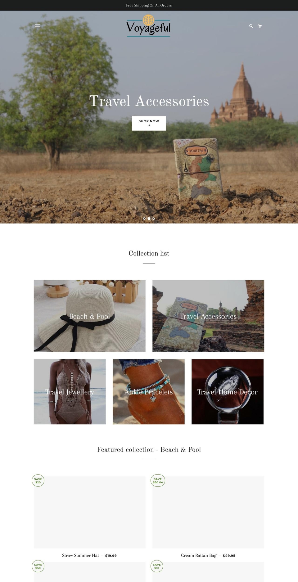 voyageful.com — Shopify storefront screenshot