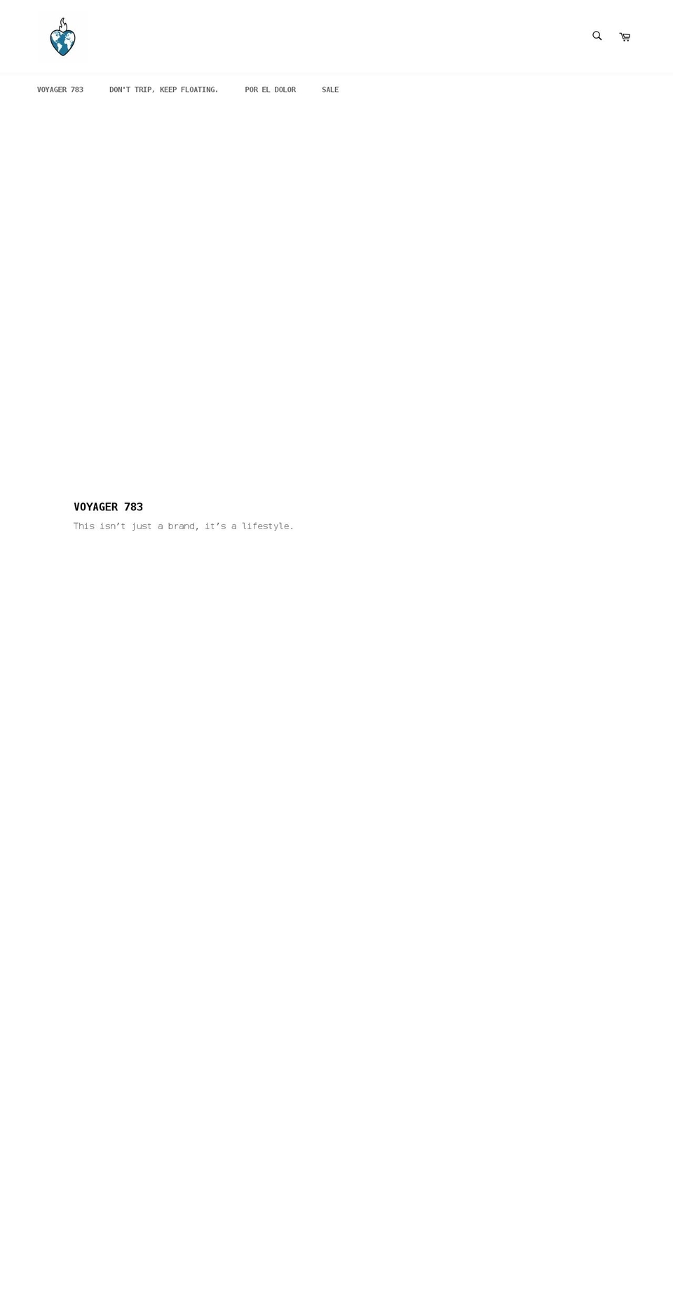 voyager783.com shopify website screenshot