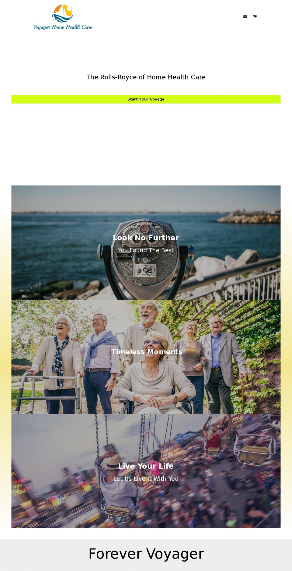 voyagerhomehealth.com shopify website screenshot