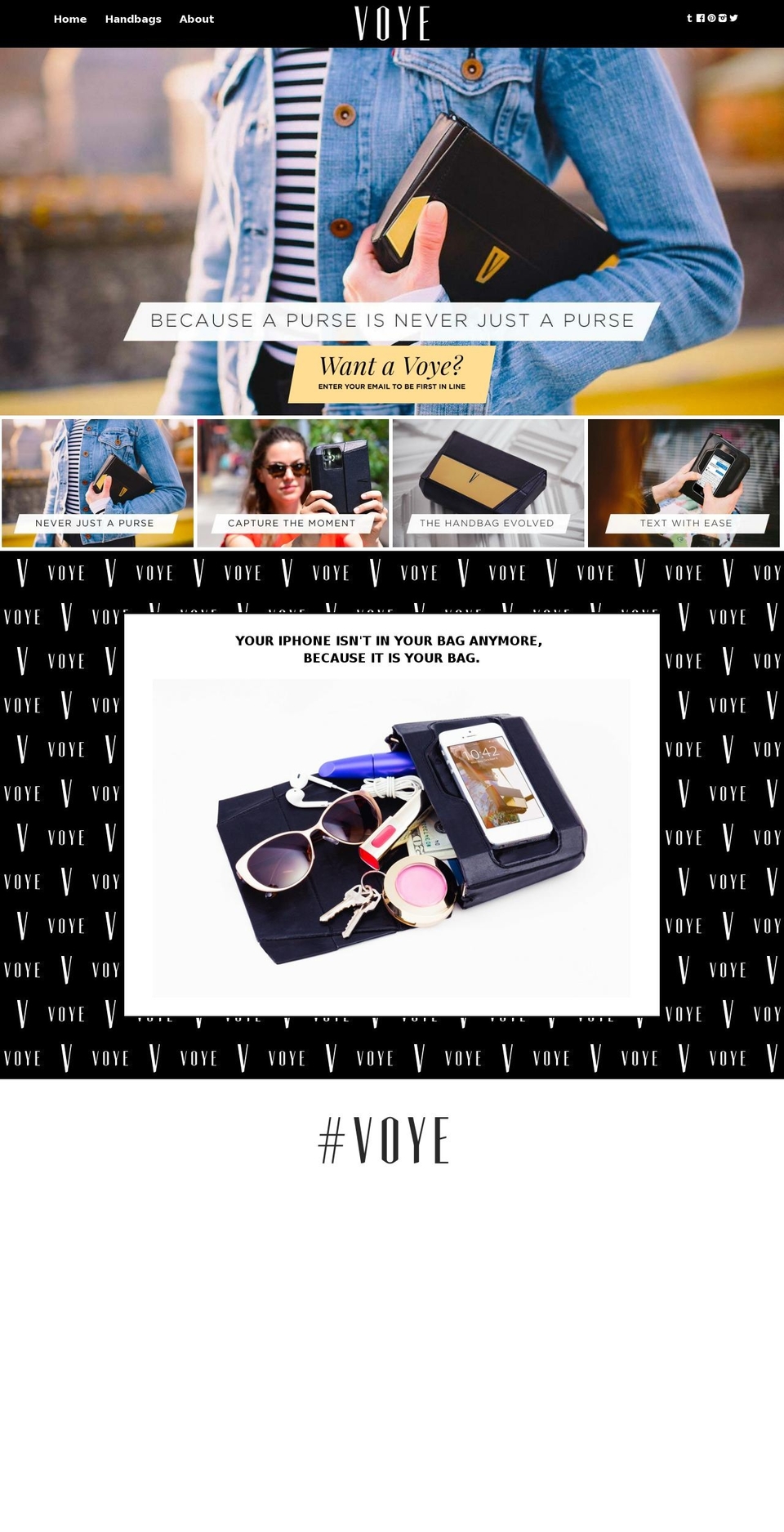 voyeclutch.com — Shopify storefront screenshot