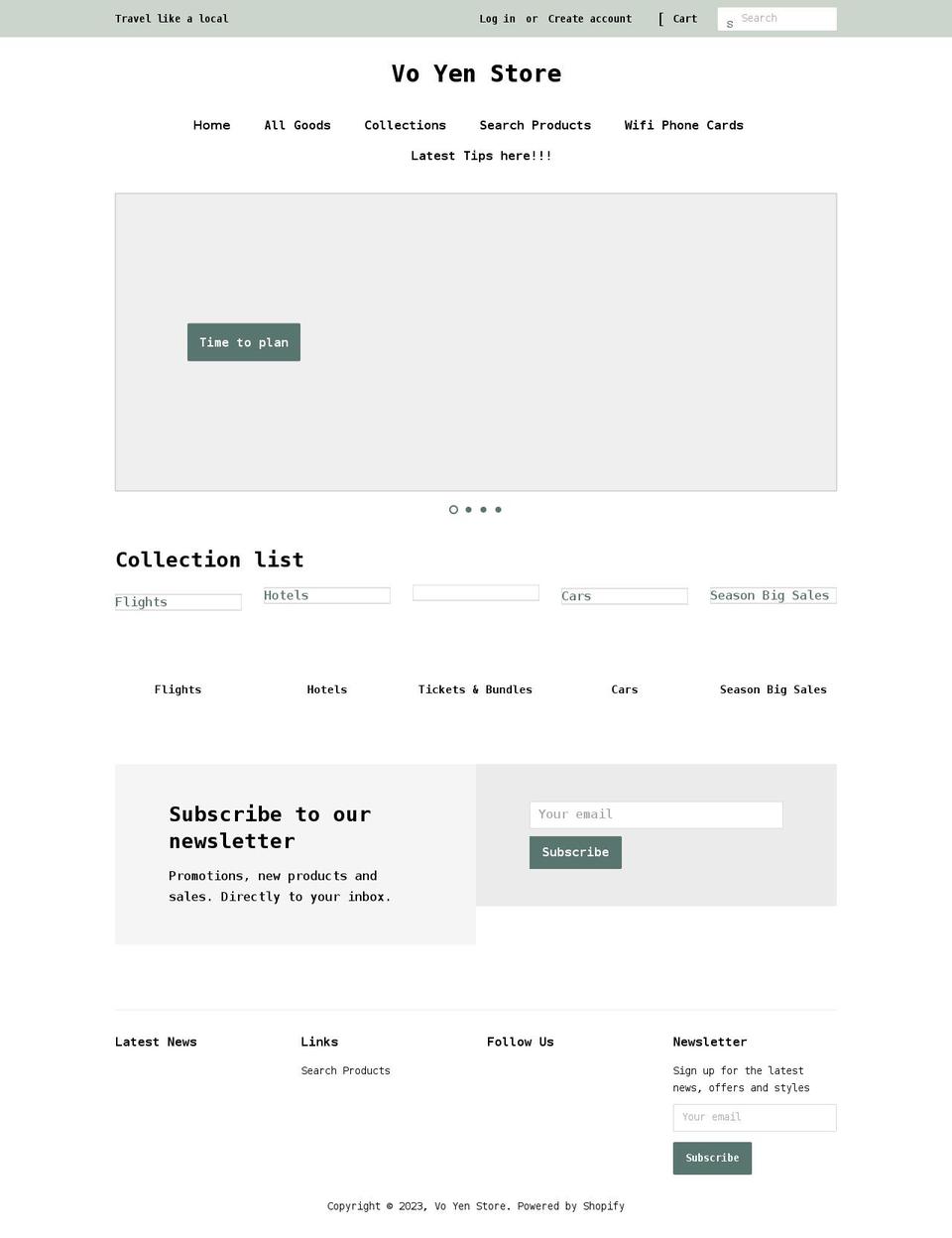 voyenshop.com shopify website screenshot