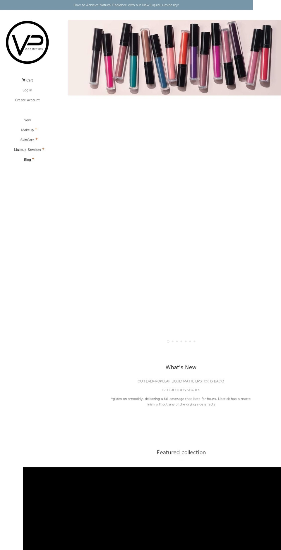 vp-cosmetics.com — Shopify storefront screenshot
