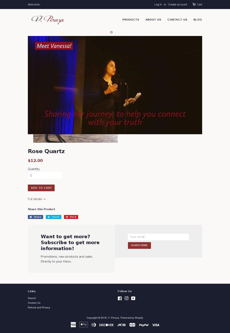 vperaza.com — Shopify storefront screenshot