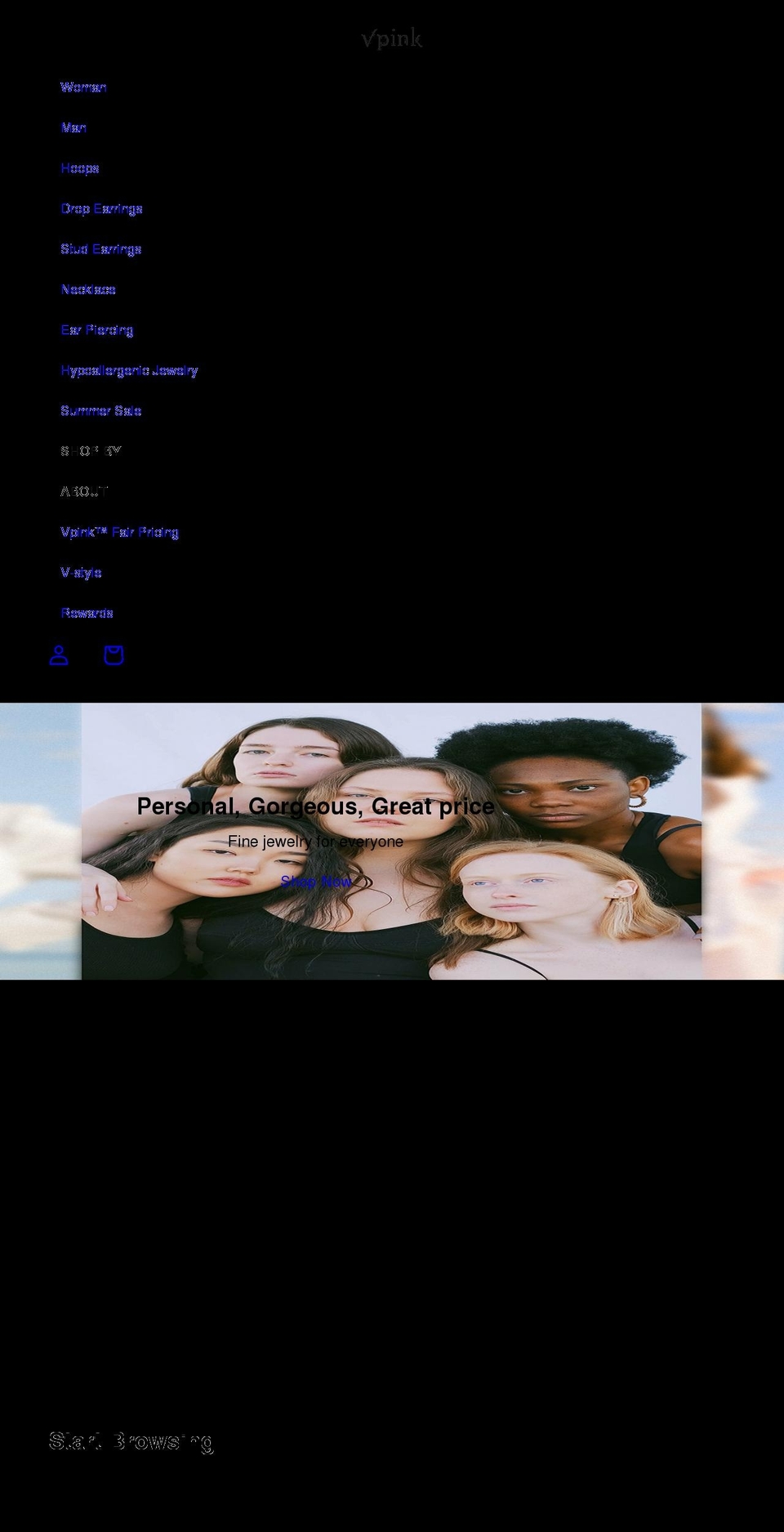 vpinkstyle.com shopify website screenshot