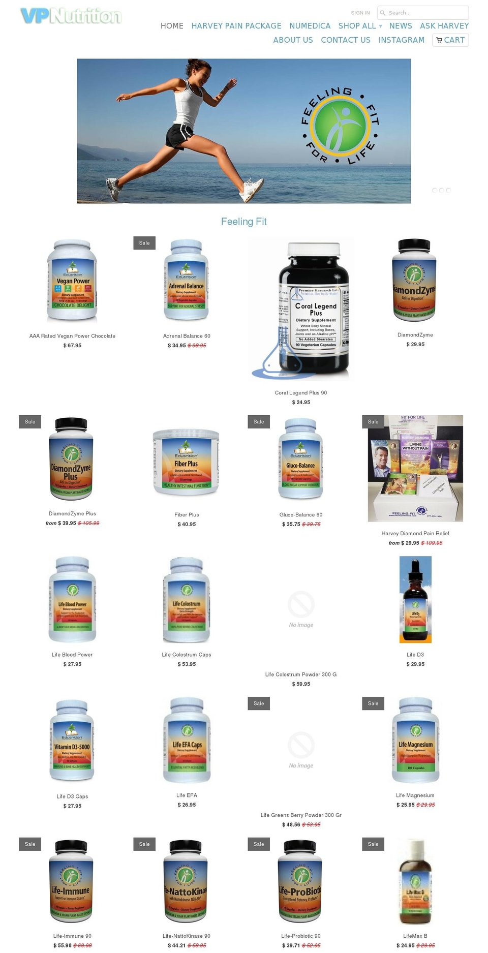 vpnutrition.com shopify website screenshot