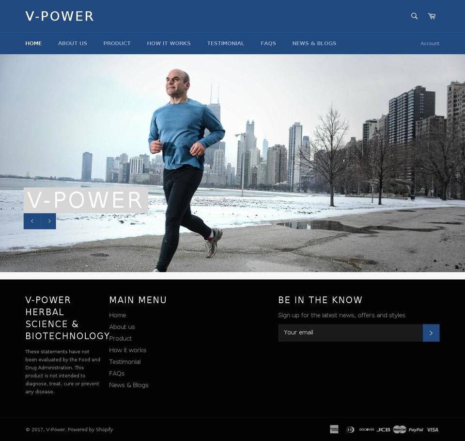 vpower-usa.com shopify website screenshot