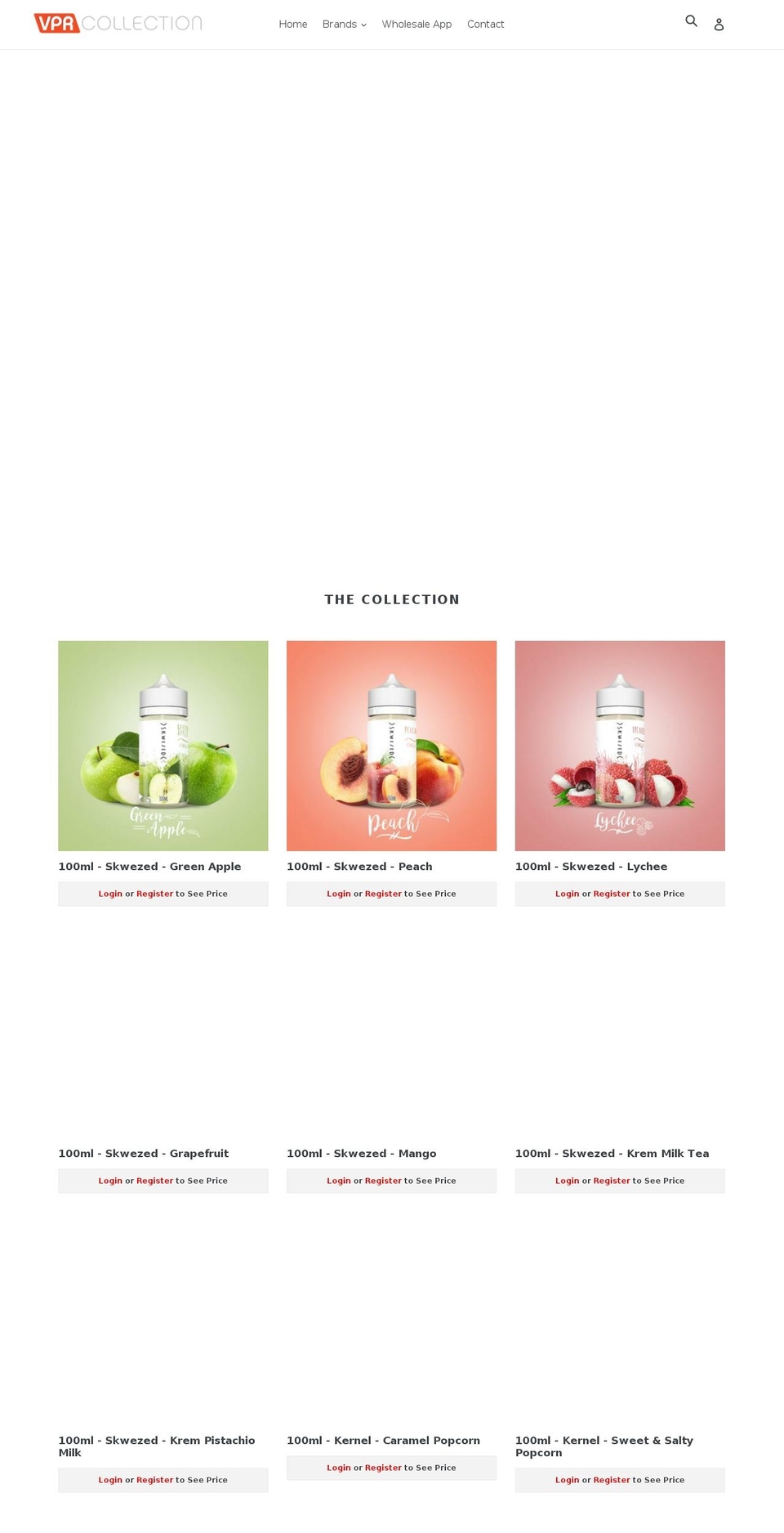 vprcollections.com — Shopify storefront screenshot
