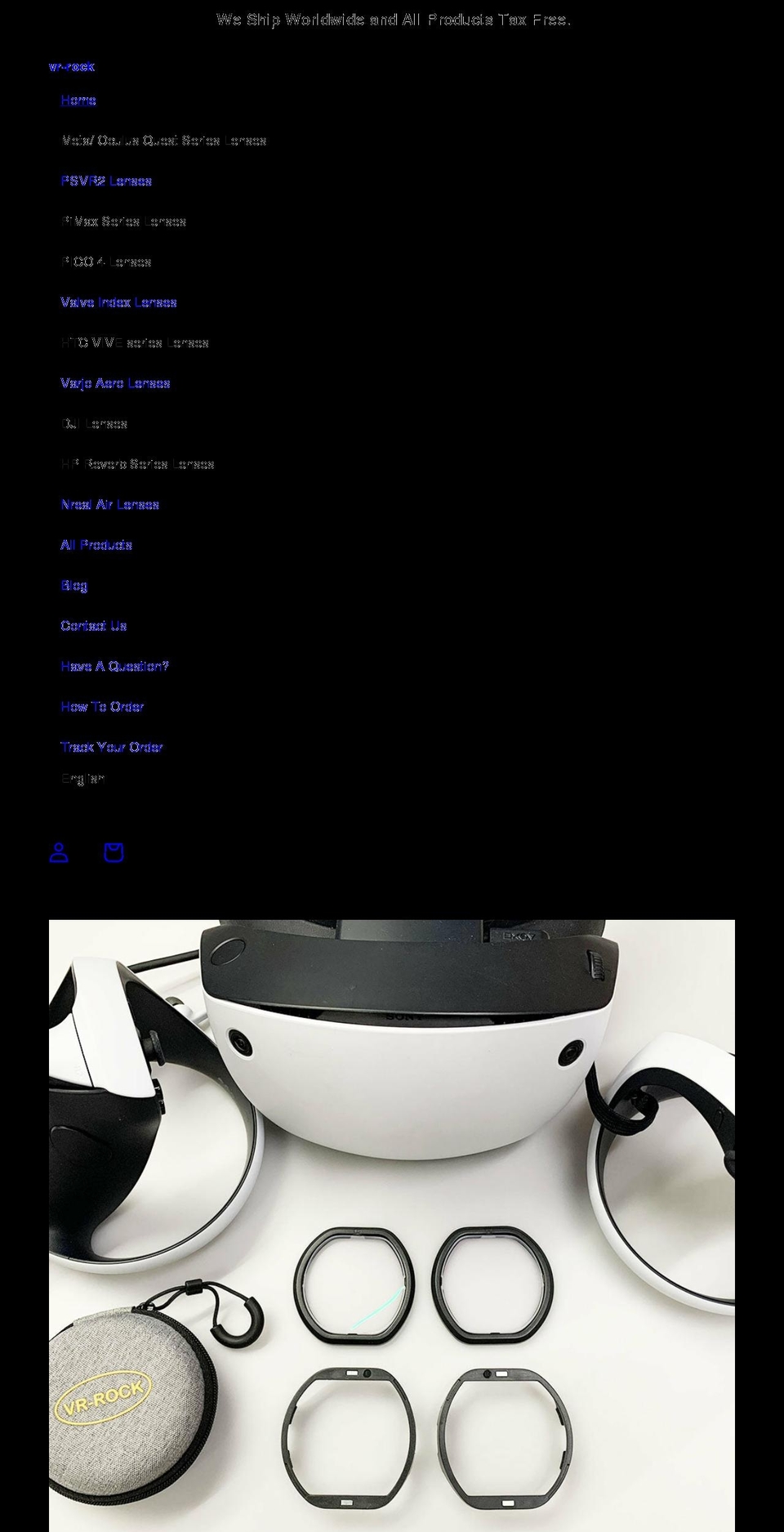 vr-rock.com shopify website screenshot