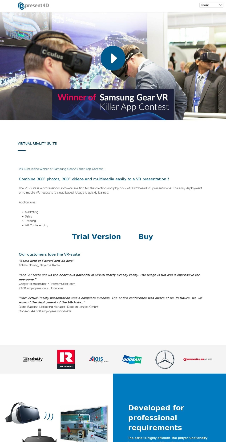 vr-suite.com shopify website screenshot