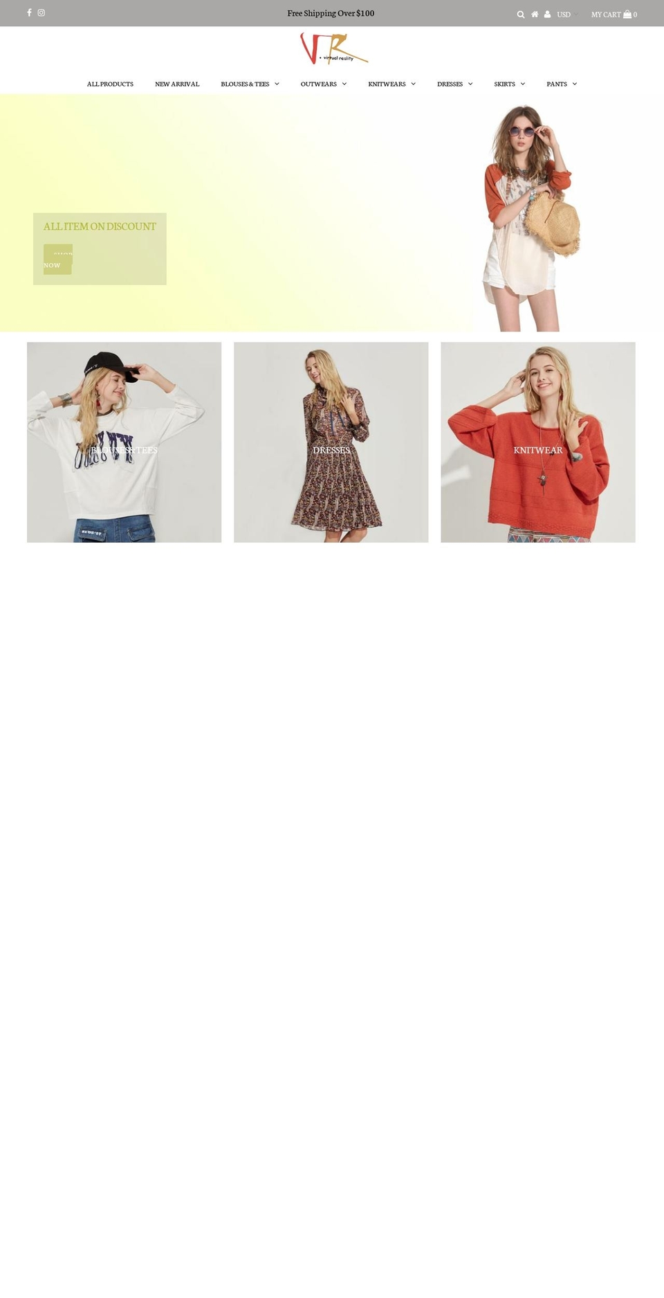 vr-vr.com — Shopify storefront screenshot