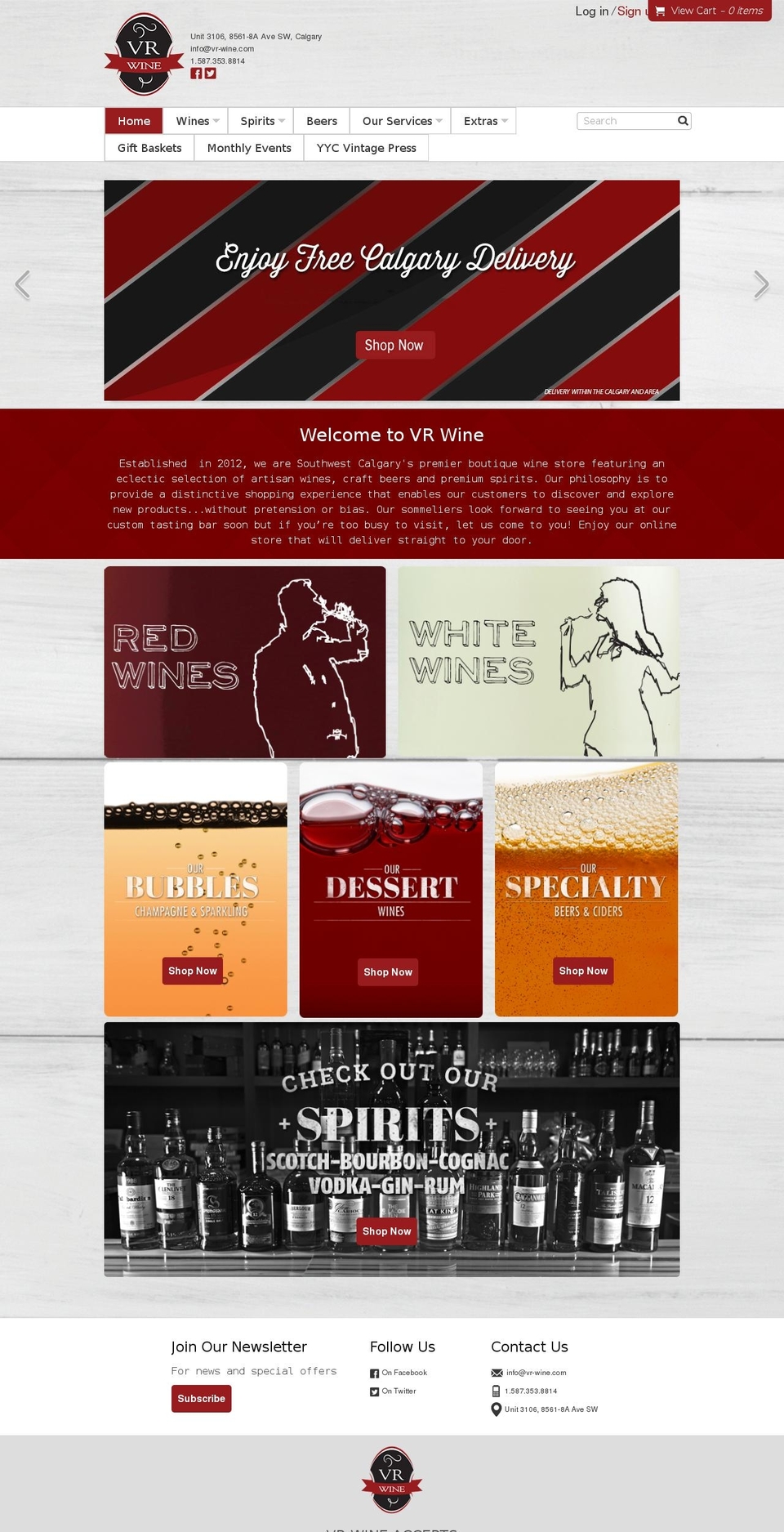 Fresh Shopify theme site example vr-wine.com