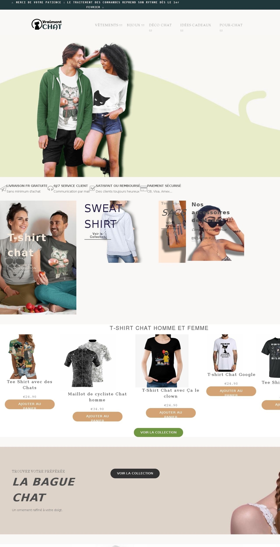 vraiment-chat.com shopify website screenshot