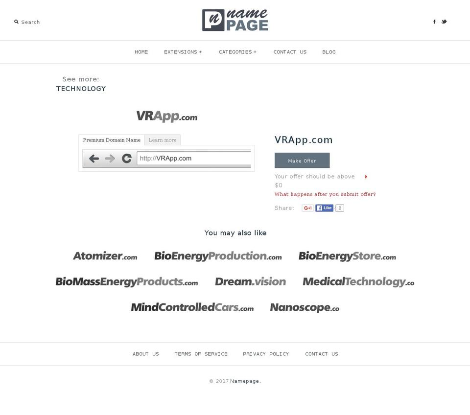 vrapp.com shopify website screenshot
