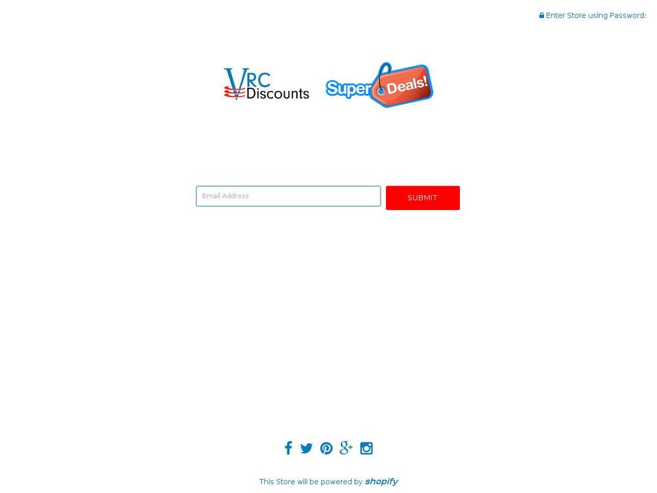 vrcdiscounts.com shopify website screenshot
