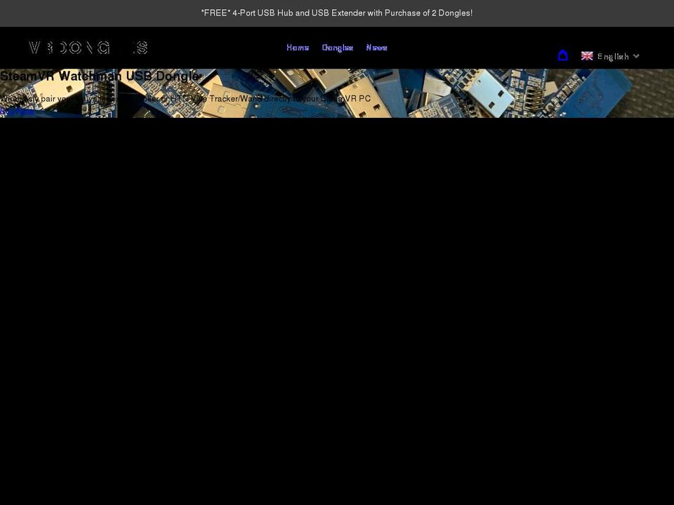 vrdongles.com shopify website screenshot