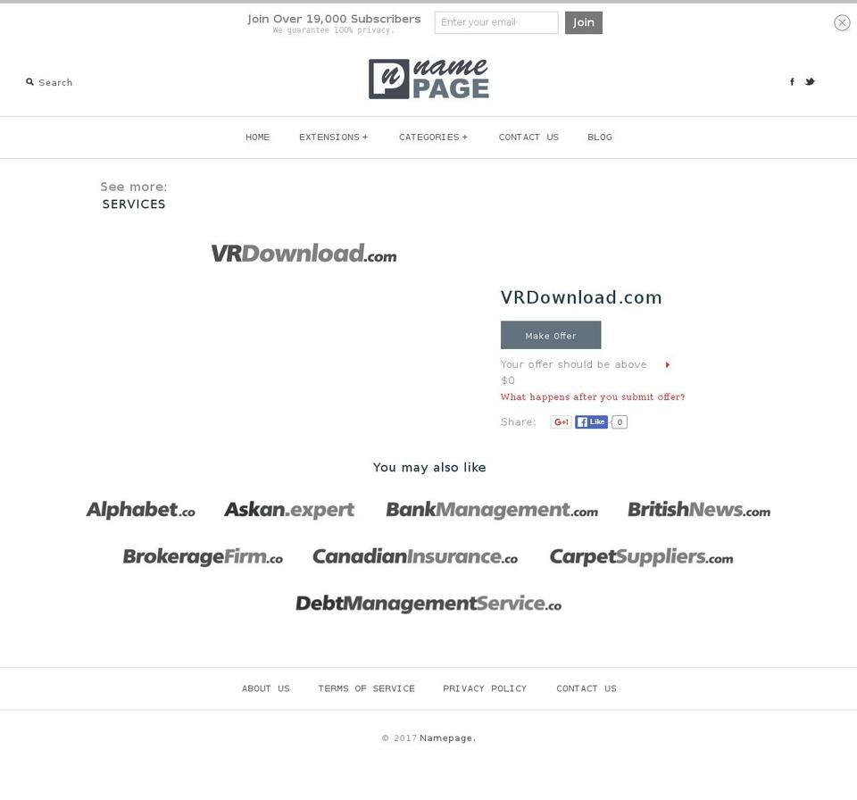 vrdownload.com shopify website screenshot