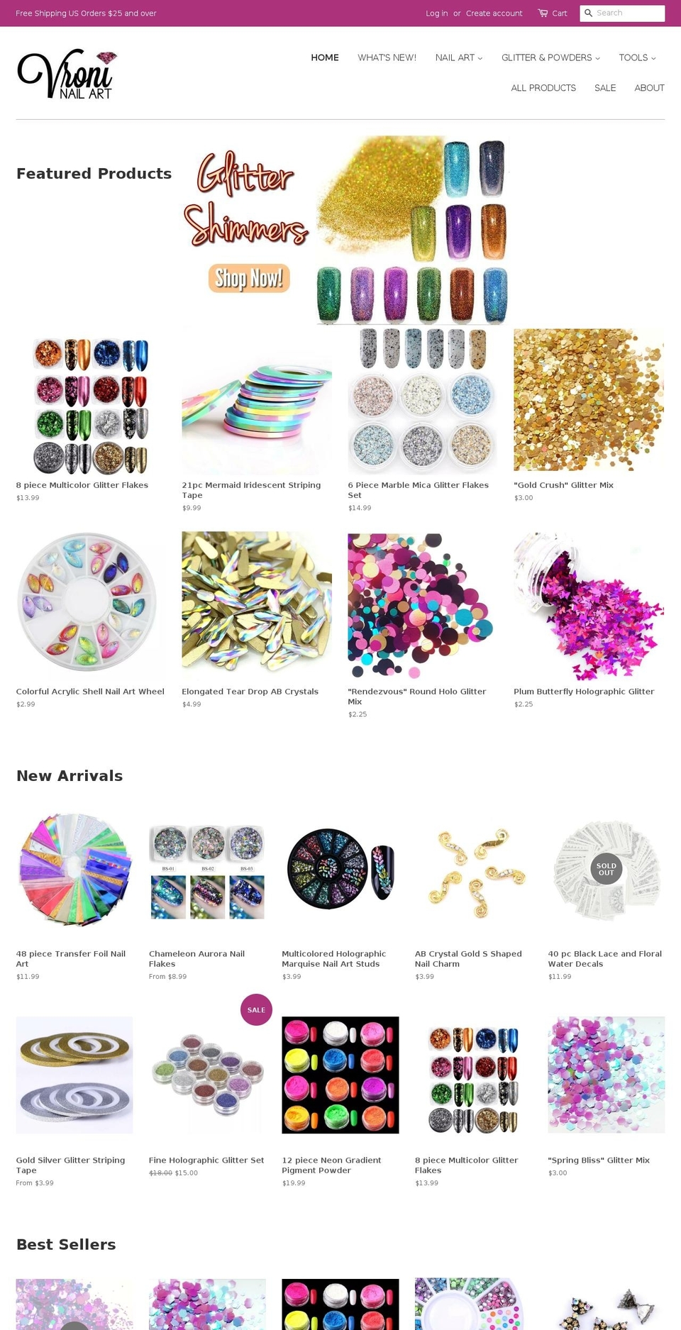 vroninailart.com — Shopify storefront screenshot