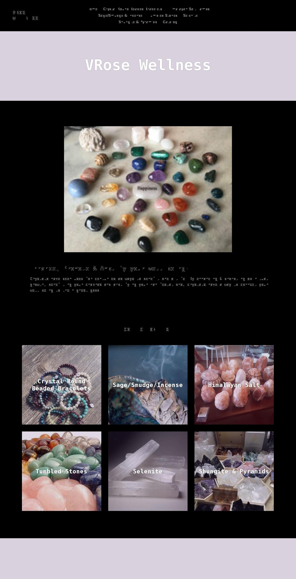 vrosewellness.com shopify website screenshot