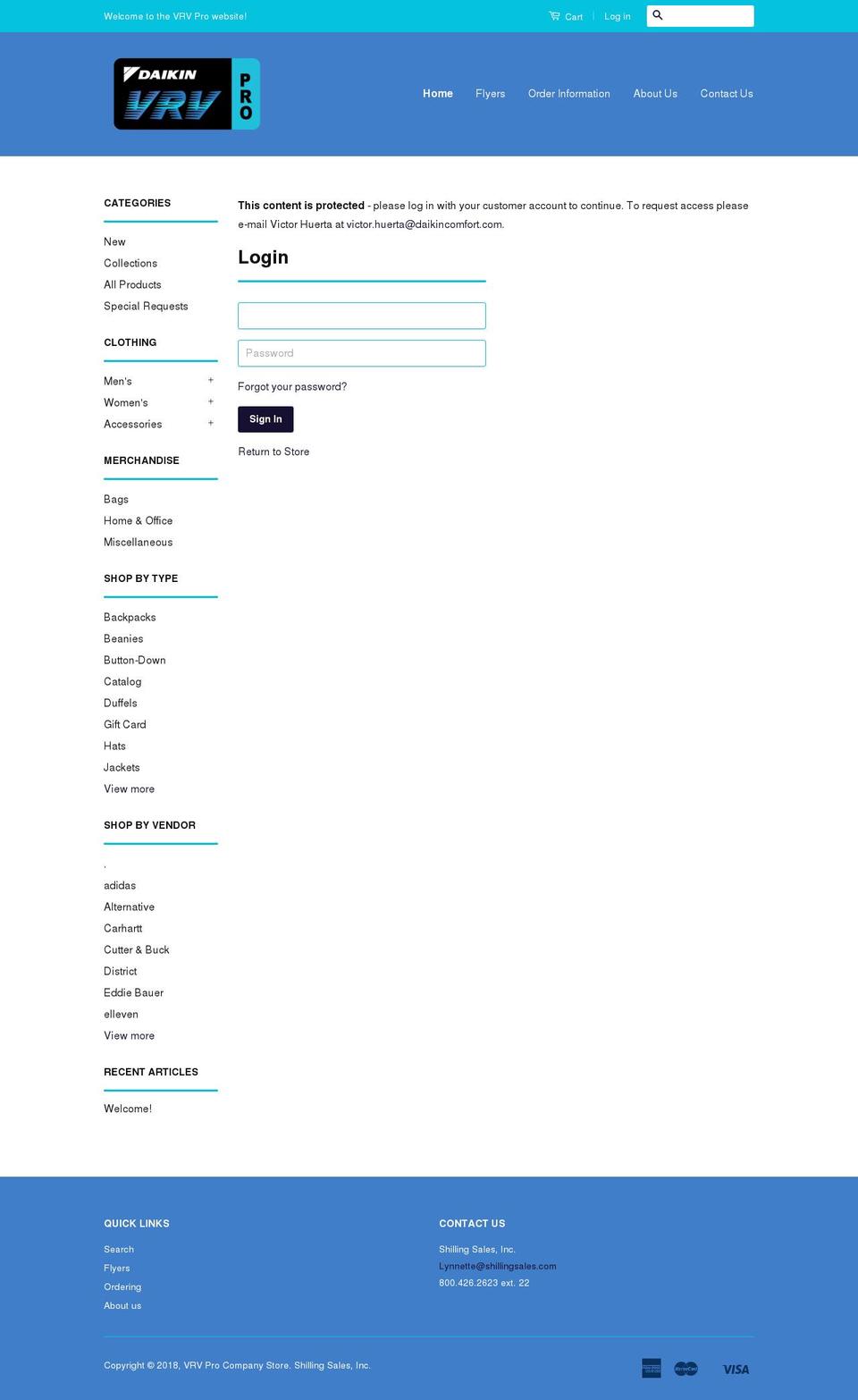 vrvprocompanystore.com — Shopify storefront screenshot