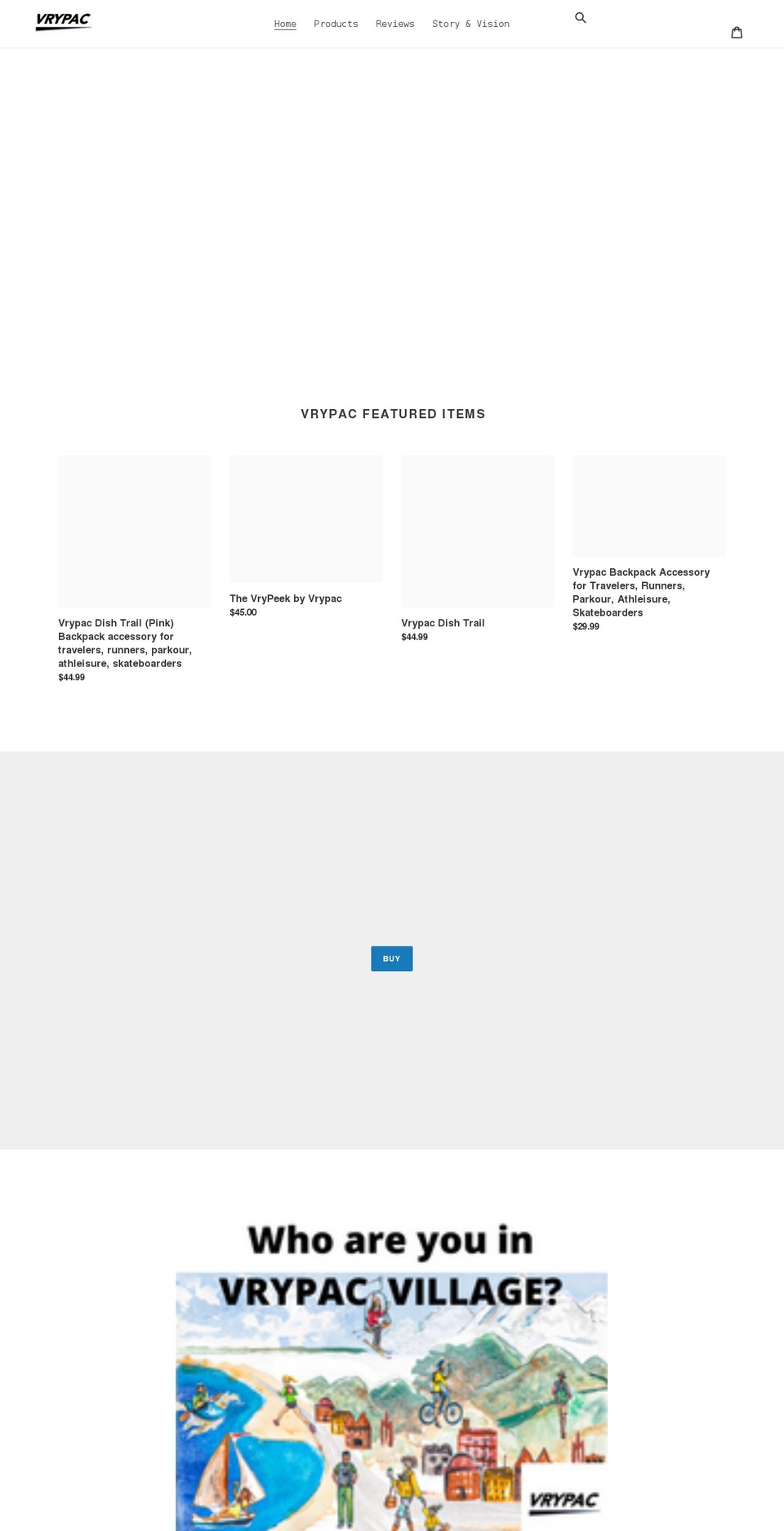 vrypac.com shopify website screenshot