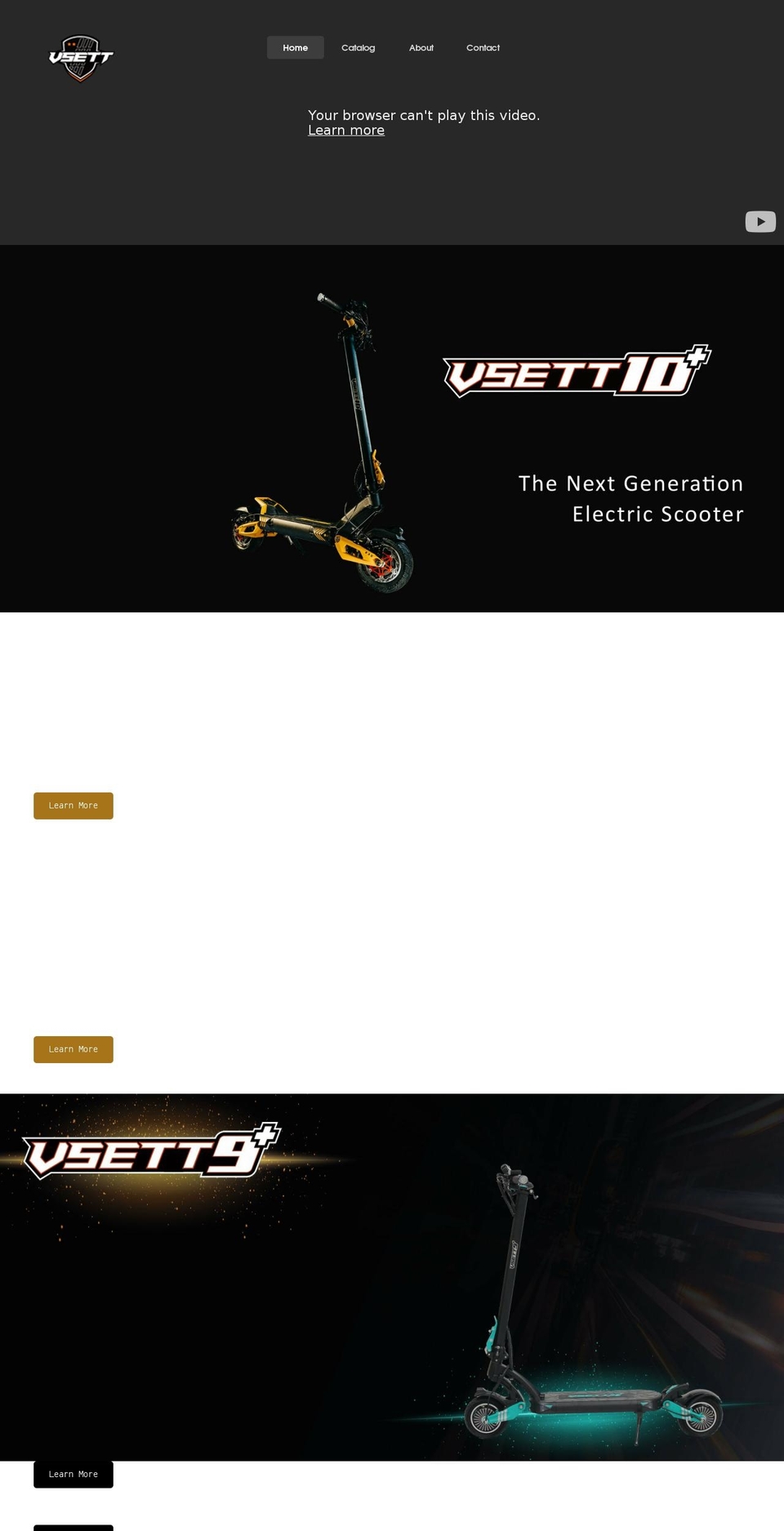 vsettscooters.com shopify website screenshot
