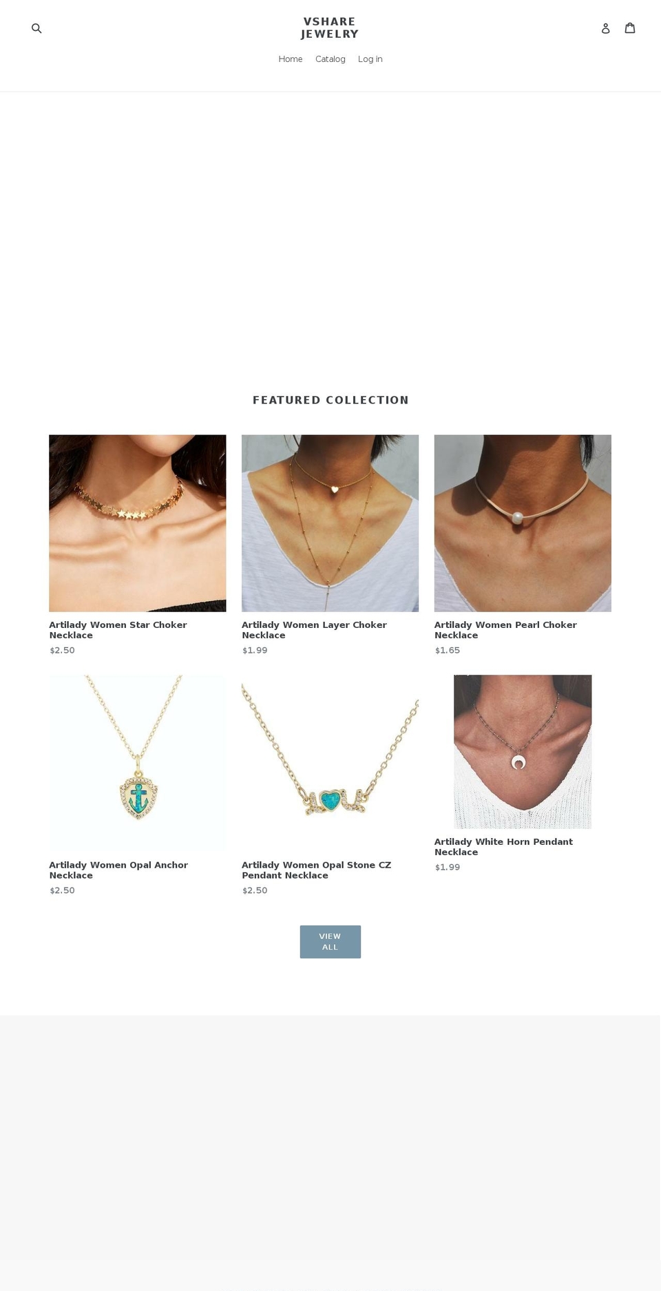 vsharejewelry.com — Shopify storefront screenshot