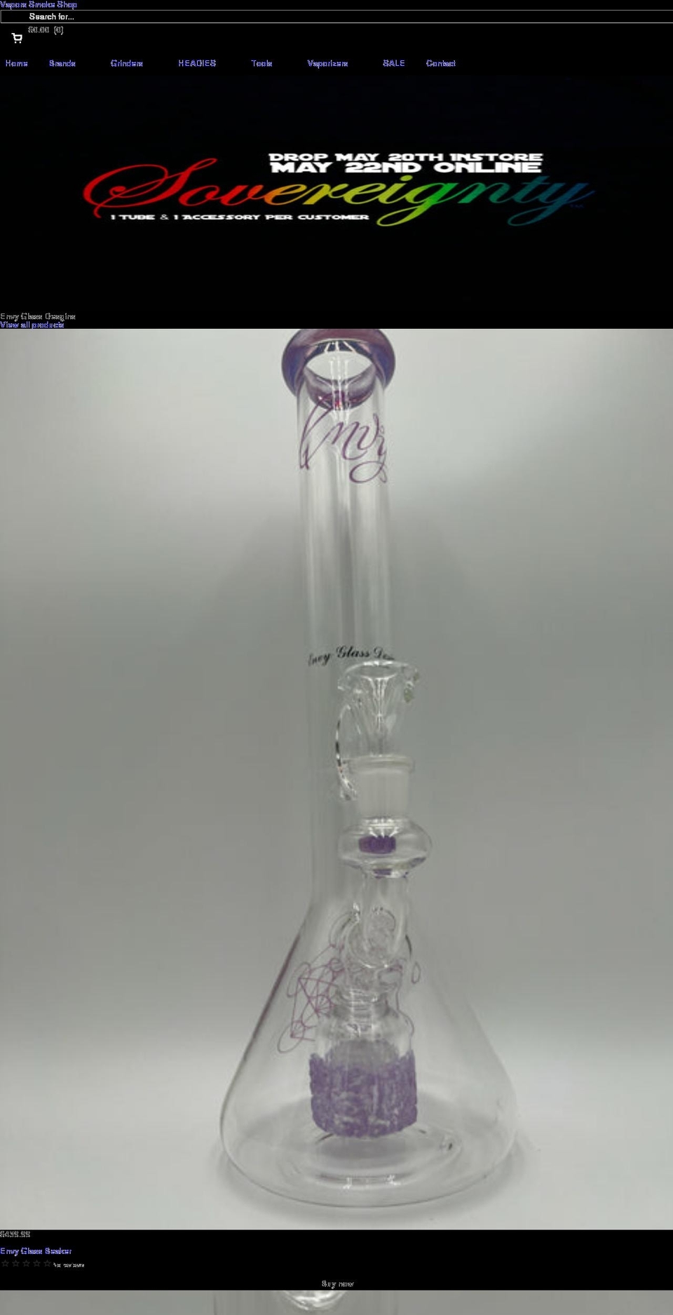vsmokeshop.com shopify website screenshot