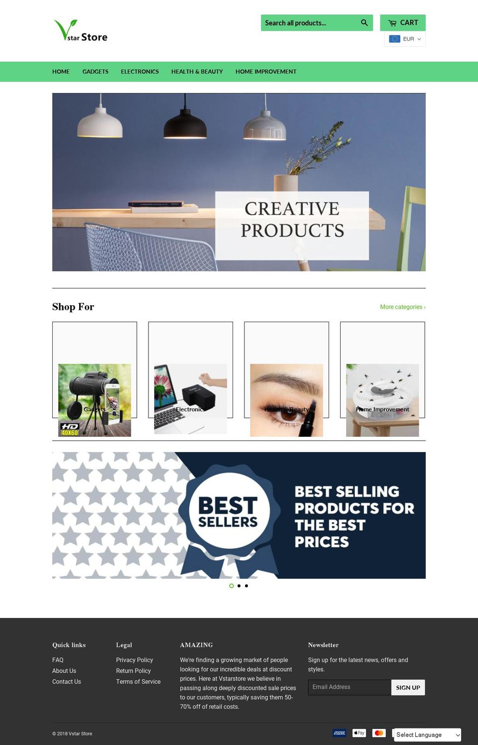 vstarstore.com — Shopify storefront screenshot