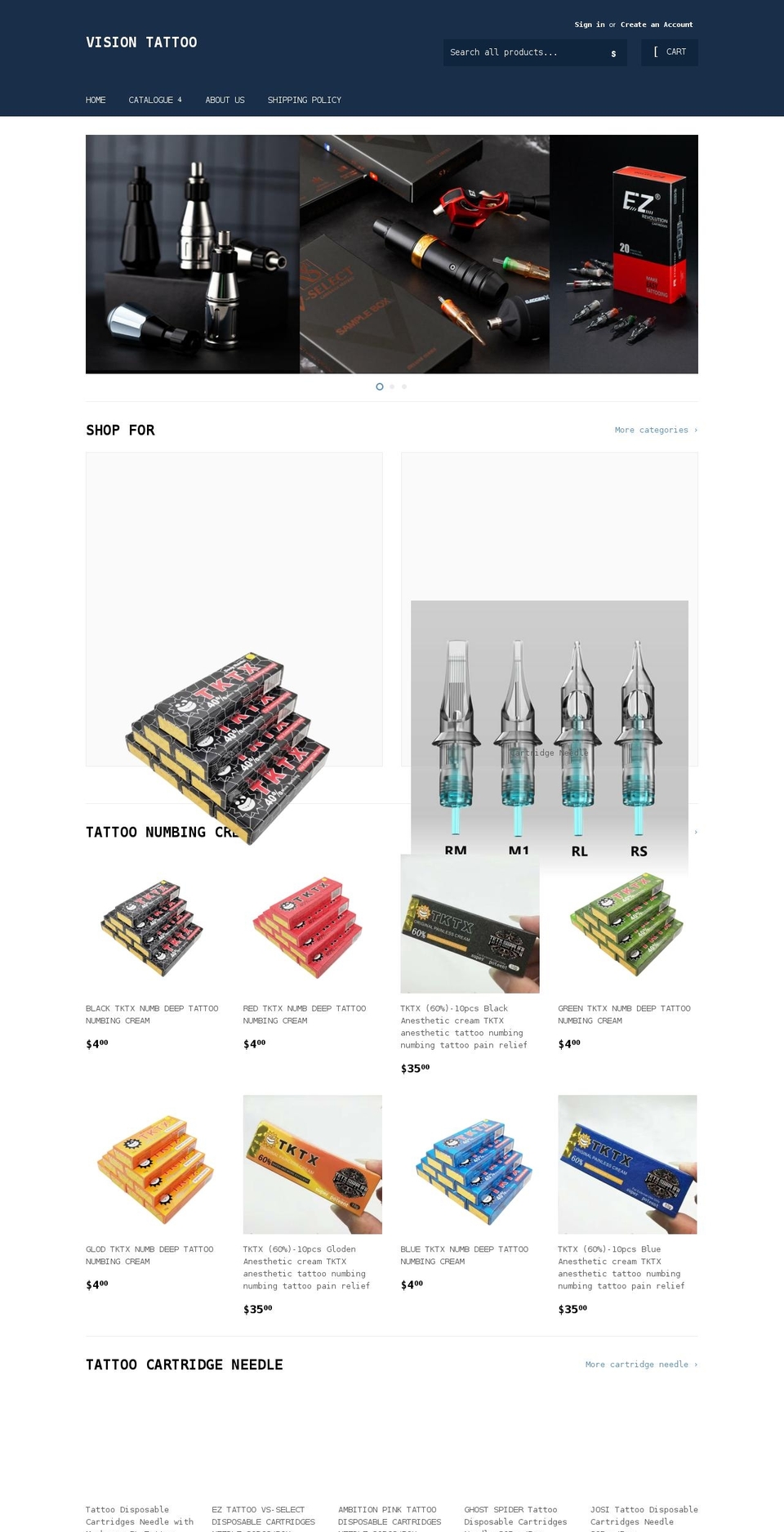 vstattoo.com shopify website screenshot