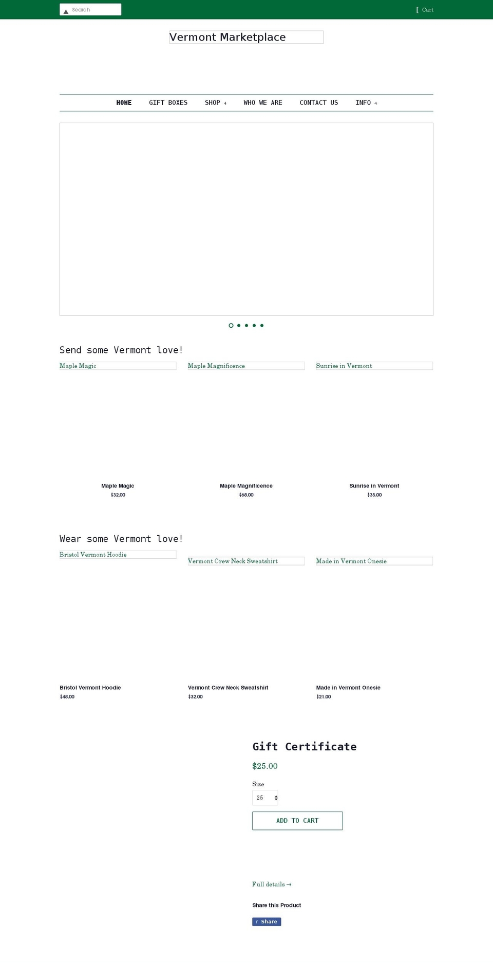 vt-marketplace.com shopify website screenshot